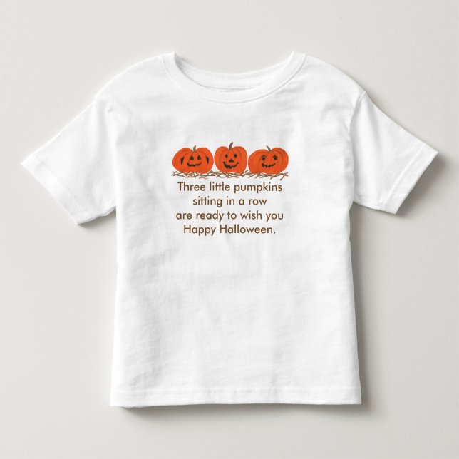 T-shirt Pour Les Tous Petits Trois petites chemises Halloween citrouilles (Devant)