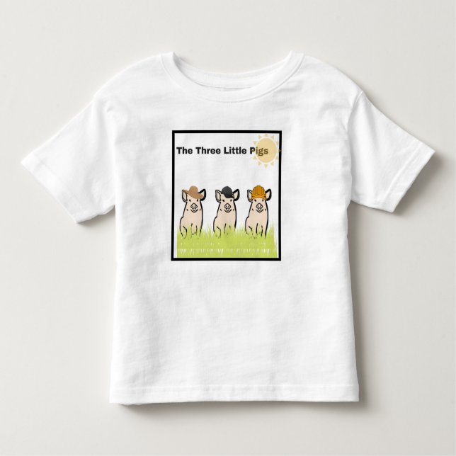 T-shirt Pour Les Tous Petits Trois petits cochons (Devant)
