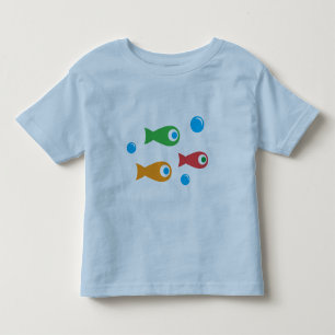 T-shirt Pour Les Tous Petits Trois poissons mignons