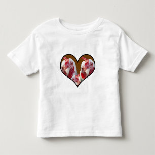 T-shirt Pour Les Tous Petits Trois Poulets Sussex Dans Un Coeur,