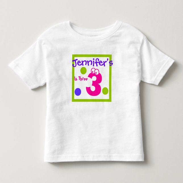 T-shirt Pour Les Tous Petits troisième anniversaire de l'enfant, (Devant)
