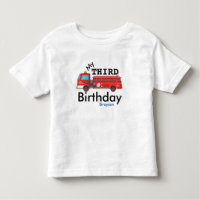 Troisième Firetruck Grayson d'anniversaire