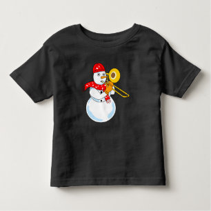 T-shirt Pour Les Tous Petits Trombone Snowman