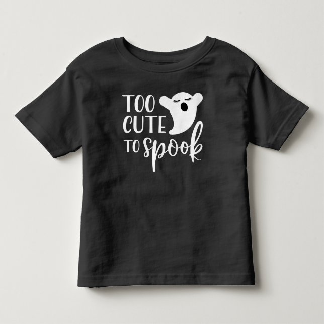 T-shirt Pour Les Tous Petits Trop mignon pour parler Halloween (Devant)