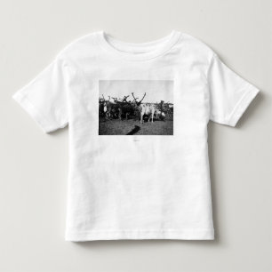 T-shirt Pour Les Tous Petits Troupeau de renne en photographie de l'Alaska