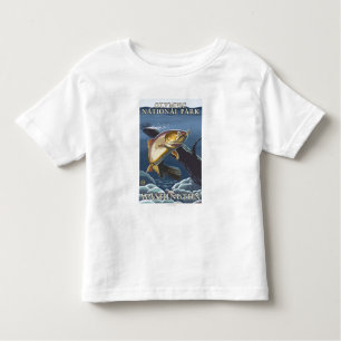 T-shirt Pour Les Tous Petits Truite pêchant la section transversale 4