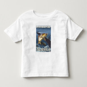 T-shirt Pour Les Tous Petits Truite pêchant la section transversale - Latouche,