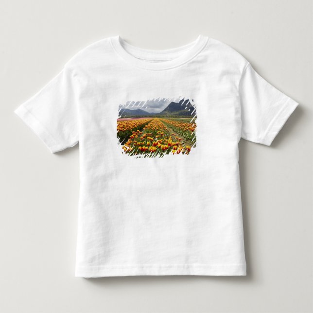 T-shirt Pour Les Tous Petits Tulip Farm près d'Agassiz, Colombie-Britannique, (Devant)