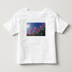 T-shirt Pour Les Tous Petits Tulipes rouges sous un angle très bas, Cincinnati,