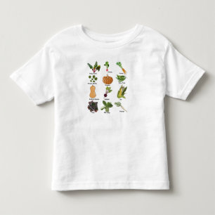 T-shirt Pour Les Tous Petits Types de légumes d'automne Légume