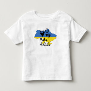 T-shirt Pour Les Tous Petits Ukrainien Bébé J'adore mon Baba Gido Vêtements