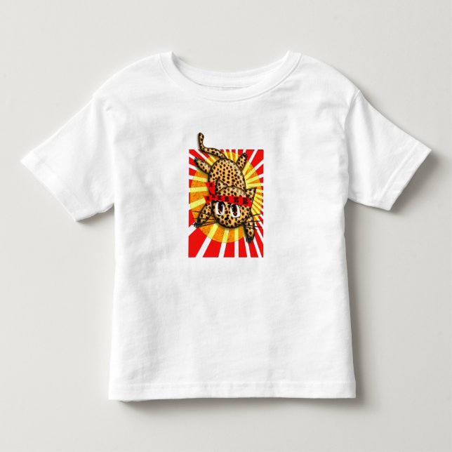 T-shirt Pour Les Tous Petits Ultra mignonne Anime Leopard Kitty (Devant)