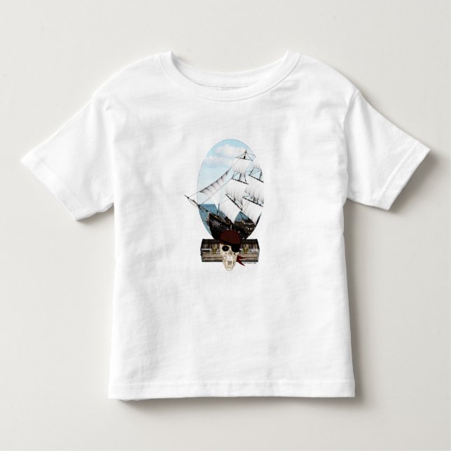 T-shirt Pour Les Tous Petits Un bateau pirate (Devant)