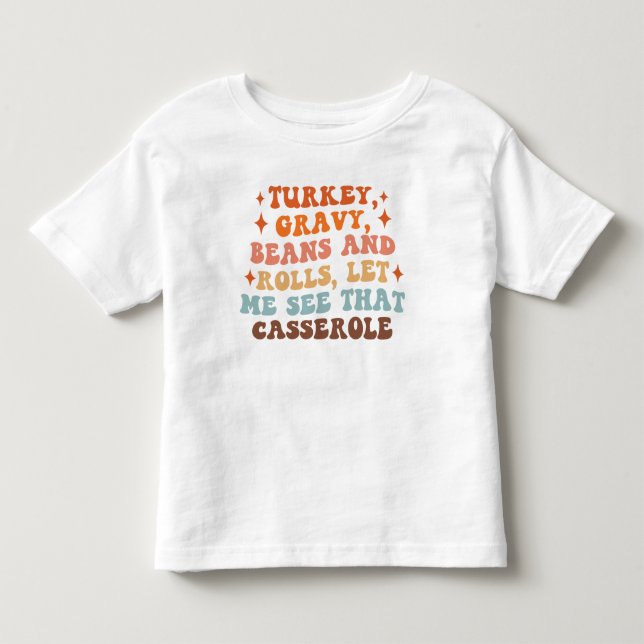 T-shirt Pour Les Tous Petits Un Dîner Rétro D'Action De Grâce (Devant)