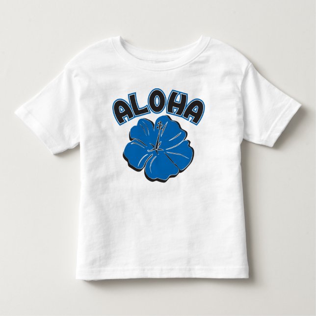 T-shirt Pour Les Tous Petits Un grand bleu ALOHA à vous (Devant)