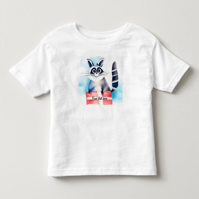 T-shirt Pour Les Tous Petits Un joli cadeau d'anniversaire au raton laveur (Devant)