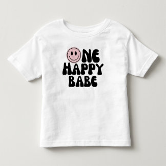 T-shirt Pour Les Tous Petits Un Joyeux bébé fille premier anniversaire
