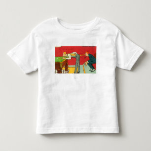 T-shirt Pour Les Tous Petits Un moment soucieux, queue de billard frappant une