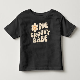 T-shirt Pour Les Tous Petits Une bébé super rétro daisy années 70 fille d'anniv