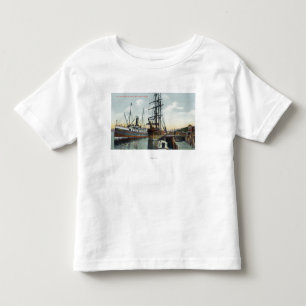T-shirt Pour Les Tous Petits Une scène d'expédition de baie de roucoulements 