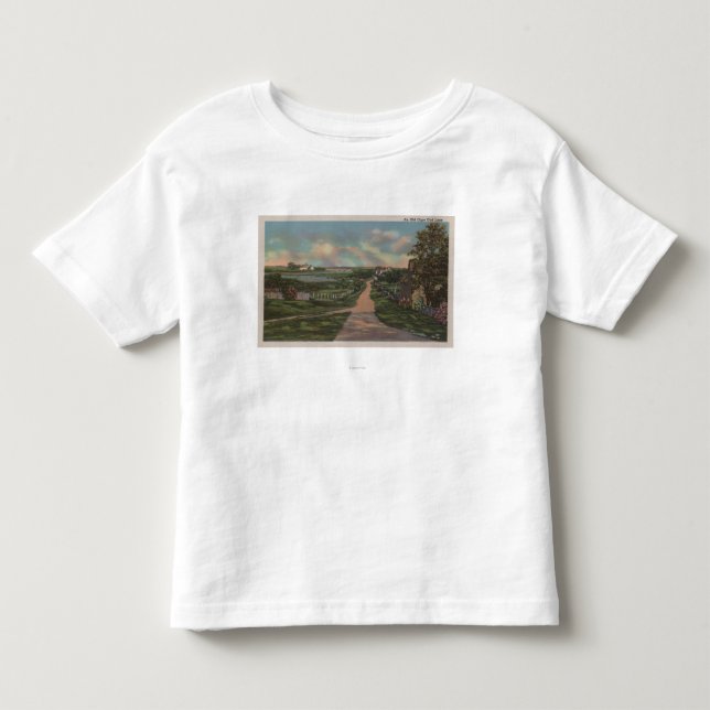 T-shirt Pour Les Tous Petits Une vieille vue de ruelle de Cape Cod (Devant)