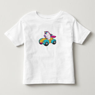 T-shirt Pour Les Tous Petits Unicorn Car