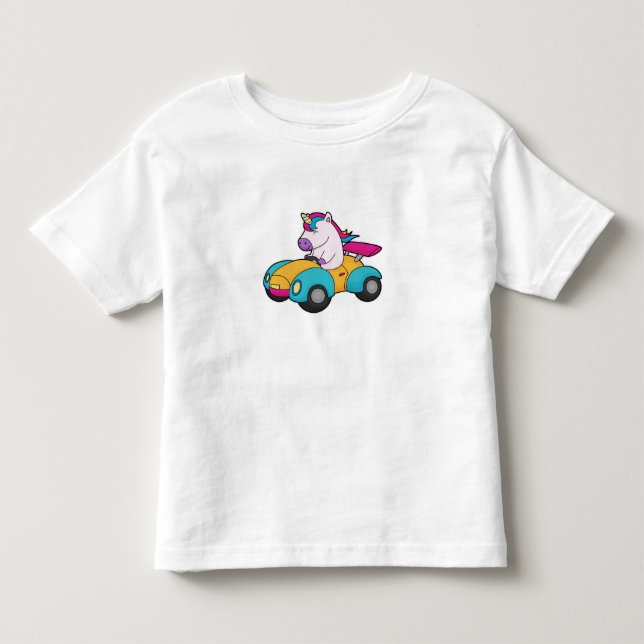 T-shirt Pour Les Tous Petits Unicorn Car (Devant)
