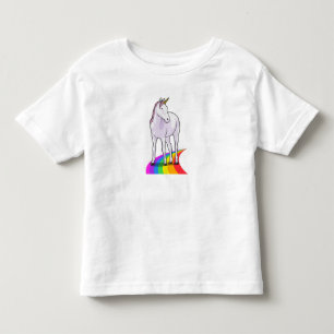 T-shirt Pour Les Tous Petits Unicorne avec arc-en-ciel