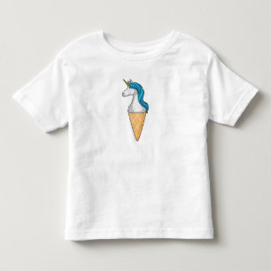 T-shirt Pour Les Tous Petits Unicorne avec crème glacée gaufre