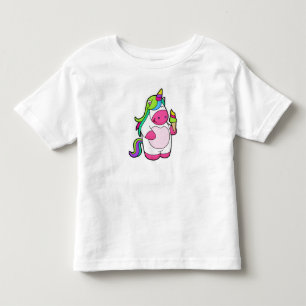 T-shirt Pour Les Tous Petits Unicorne avec gaufre Glace