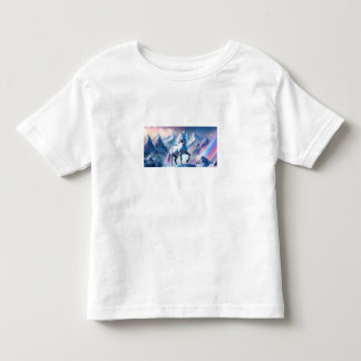 T-shirt Pour Les Tous Petits Unicorne enchantée dans un Imaginaire enneigé Post
