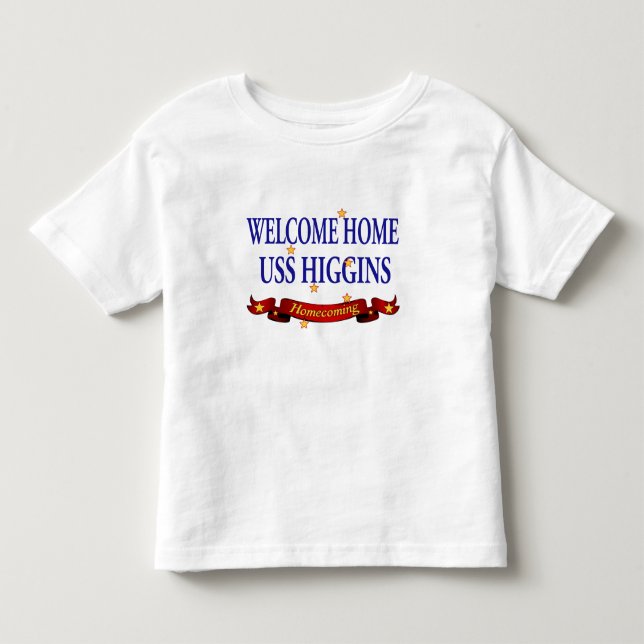 T-shirt Pour Les Tous Petits USS à la maison bienvenu Higgins (Devant)