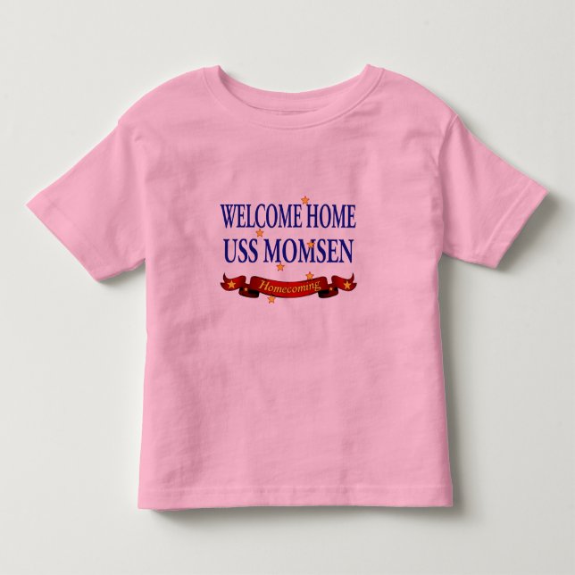 T-shirt Pour Les Tous Petits USS à la maison bienvenu Momsen (Devant)