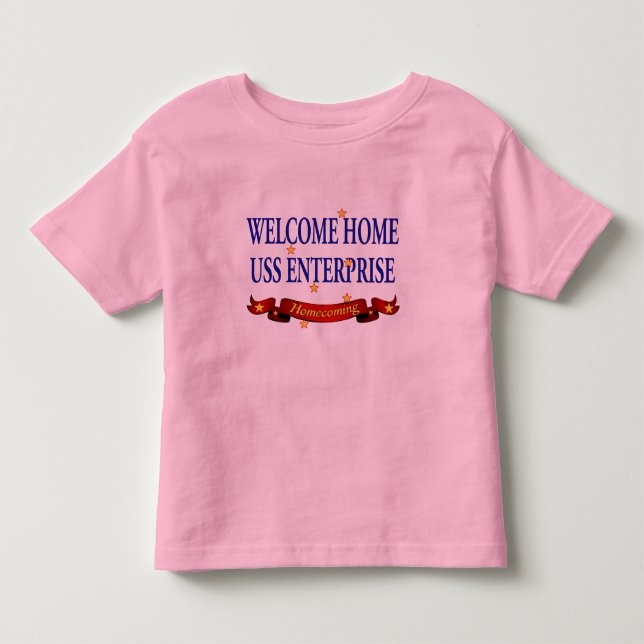 T-shirt Pour Les Tous Petits USS Enterprise à la maison bienvenue (Devant)