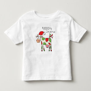 T-shirt Pour Les Tous Petits Vache Noël mignon Enfants