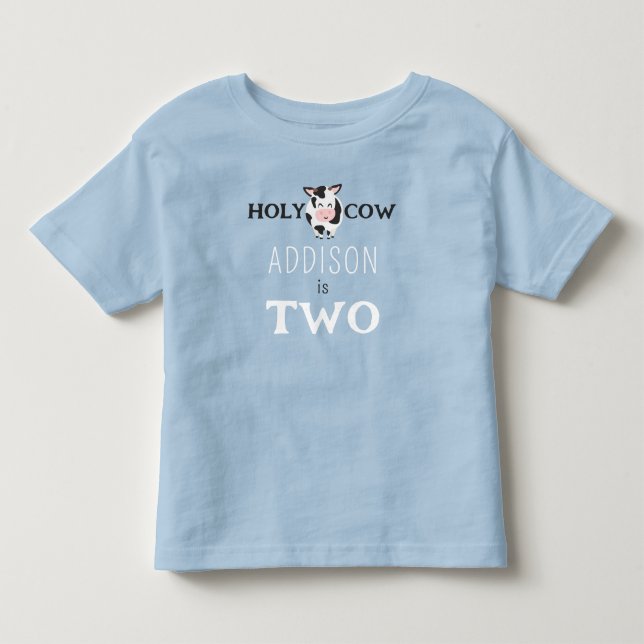 T-shirt Pour Les Tous Petits Vache Saint 2e Anniversaire ferme (Devant)
