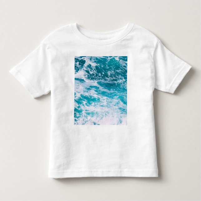 T-shirt Pour Les Tous Petits Vagues de l'océan bleu (Devant)