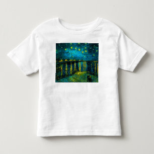 T-shirt Pour Les Tous Petits Van Gogh Nuit étoilée sur le Rhône