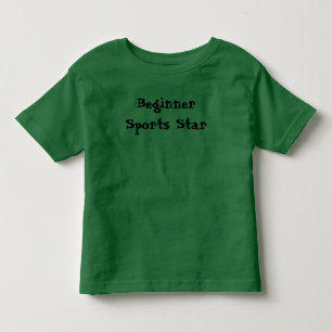 T-shirt Pour Les Tous Petits Vedette Sportive Débutant Citation Mignonne