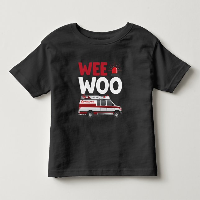 T-shirt Pour Les Tous Petits Véhicule Ems de l'Ambulance d'urgence (Devant)