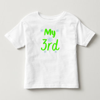 T-shirt Pour Les Tous Petits Vert brillant mon 3ème anniversaire de trois ans