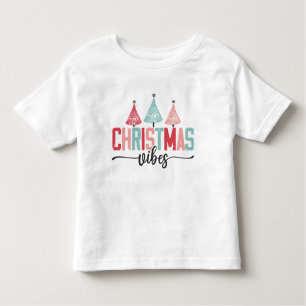 T-shirt Pour Les Tous Petits Vibes de Noël - Festive Tree Design