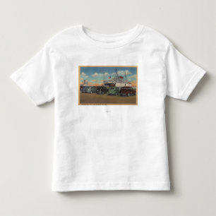 T-shirt Pour Les Tous Petits Ville de Mackinaw, MI - vue de dock de ferry