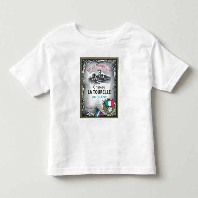 T-shirt Pour Les Tous Petits Vin De Bordeaux Wine LabelEurope (Devant)