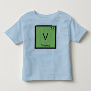 T-shirt Pour Les Tous Petits Vincent Name Chimie, élément Tableau périodique