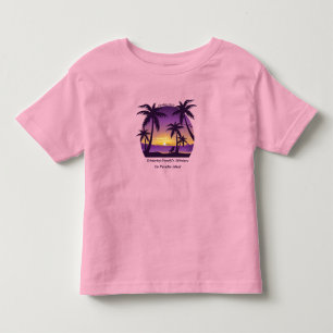 T-shirt Pour Les Tous Petits Vintage Beach Sunset Vacances chaise longue pêche 