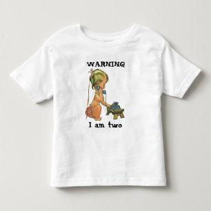 T-shirt Pour Les Tous Petits Vintage enfant mignonne blond fille parler sur le