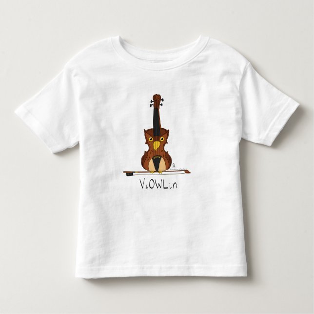 T-shirt Pour Les Tous Petits Violon drôle mignon (Devant)
