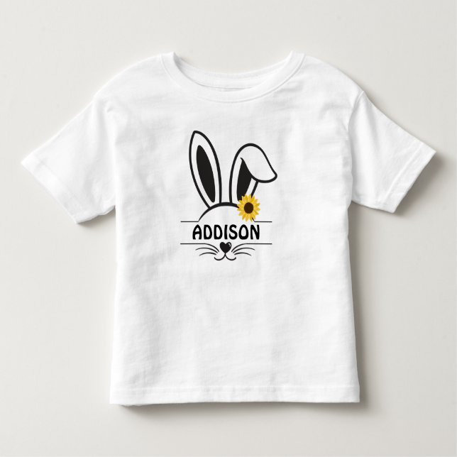 T-shirt Pour Les Tous Petits Visage lapin de Pâques (Devant)