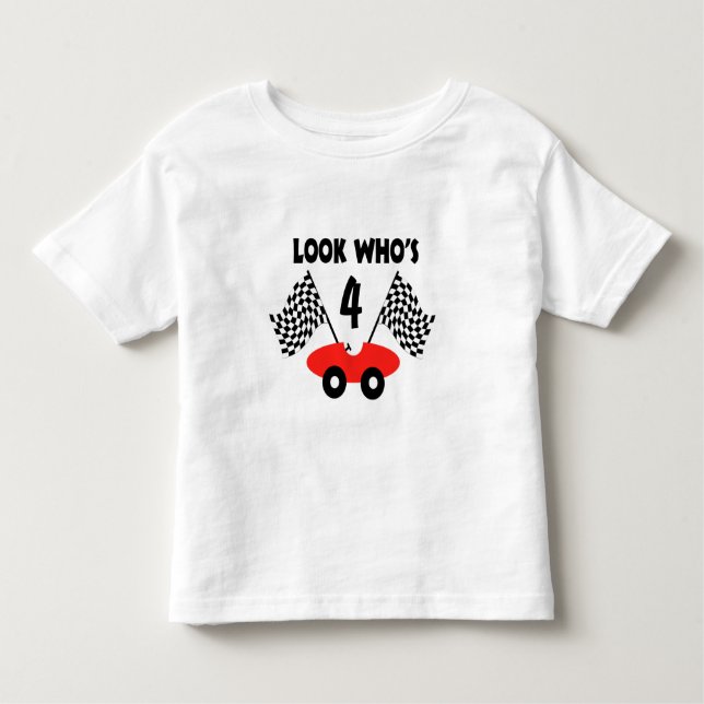 T-shirt Pour Les Tous Petits Voiture de course/ Personnalisable (Devant)